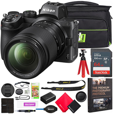 Nikon Z5 Mirrorless Full Frame Camera Body FX 4K + 24-200mm f/4-6.3 VR Lens Kit Bundle