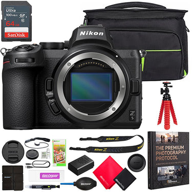 Nikon Z5 Mirrorless Camera Body FX-Format Full Frame 4K UHD Accessories Bundle