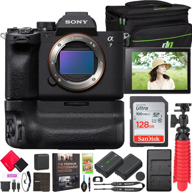 Sony a7 IV Mirrorless Full Frame Camera Body ILCE-7M4 + VG-C4EM Vertical Grip Bundle