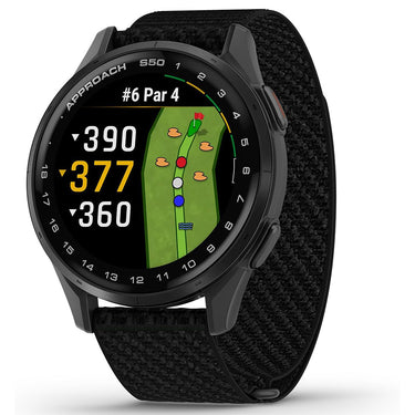 Garmin Approach S50 Advanced Golf GPS Smartwatch Renewed with Nylon Bands Bundle