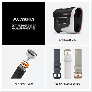 Garmin Approach S50 Advanced Golf GPS Smartwatch Renewed with Nylon Bands Bundle
