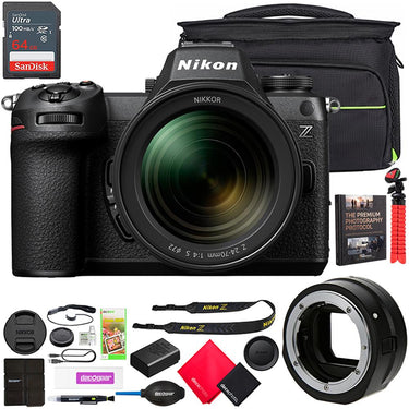 Nikon Z6III Full Frame Mirrorless Camera + 24-70mm Lens + FTZ II and Accessory Bundle