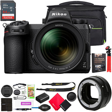 Nikon Z6II Mirrorless Camera FX Full Frame Kit Body + 24-70mm Lens FTZ Adapter Bundle