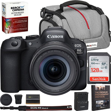Canon R6 Mark II 24.2 MP Mirrorless Camera + 24-105mm IS STM Lens + Accessories Bundle