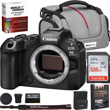 Canon EOS R6 Mark III Mirrorless Camera (Body) 7084C002 + Accessories Bundle