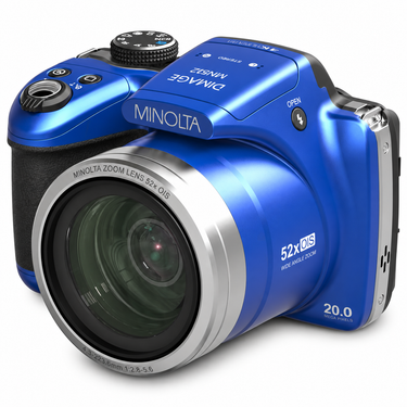 Minolta MN52Z Dimage 20 MP / 4K Bridge Camera w/52x Optical Zoom (Blue)