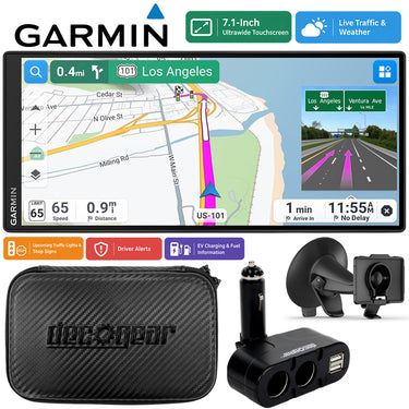 Garmin Drive (7.1") GPS Navigator with Deco Gear Case & Multifunction Car Socket