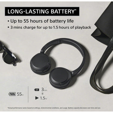 Sony WH-CH530 Wireless Headphones with Microphone, Black