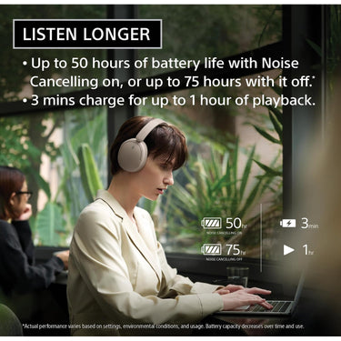 Sony Wireless Noise Cancelling Headphone, Black WHCH730N/B