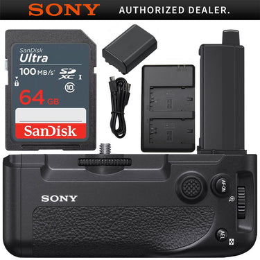 Sony VG-C4EM Vertical Battery Grip for Alpha a7R IV, a7 IV, a9 II a7S III, One Bundle