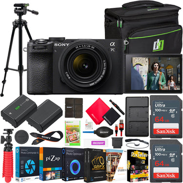 Sony a7C II Full Frame Mirrorless Camera Black + 28-60mm Lens &Accessories Kit Bundle
