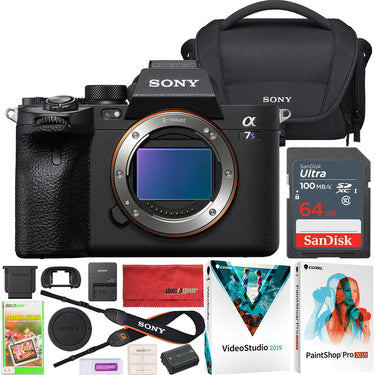 Sony a7s III Mirrorless 4K Camera Body with 35mm Full Frame Image Sensor +Case Bundle