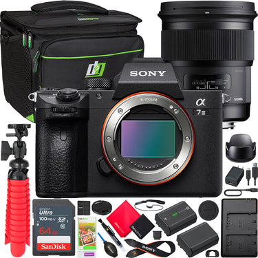 Sony a7 III Mirrorless Full Frame Camera Body Kit + Sigma 50mm F1.4 Art Lens Bundle