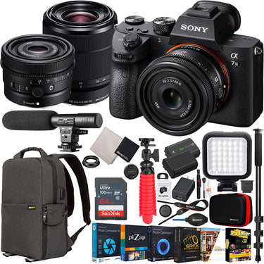 Sony a7 III Mirrorless Full Frame Camera 2 Lens Kit 40mm F2.5 G + 28-70mm OSS Bundle