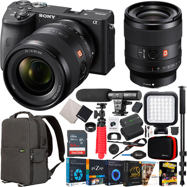 Sony a6600 Mirrorless 4K APS-C Camera Body + 35mm F1.4 GM Lens SEL35F14GM Kit Bundle