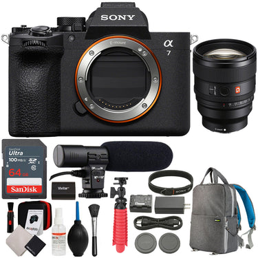 Sony a7 V Full-Frame Mirrorless Camera Body Only + 85mm Lens Accessory Bundle