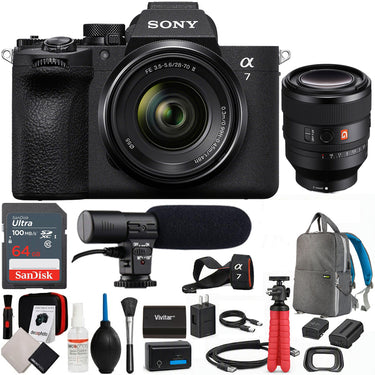 Sony a7 V Full-Frame Mirrorless Camera (28-70mm + 50mm) Dual Lens Bundle