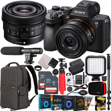 Sony a7S III Mirrorless Full Frame Camera Body +24mm F2.8 G Lens SEL24F28G Kit Bundle