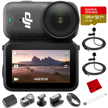 DJI Osmo Nano Vlogging Camera Standard (64GB) + 2x Lapel Microphone + 128GB Card