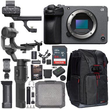 Sony Cinema Line FX30 Super 35 Camera Body + XLR Handle + DJI Ronin-SC Gimbal Bundle