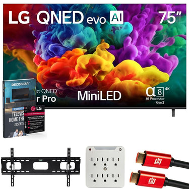 LG 75" QNED evo AI QNED84B Mini LED 4K Smart TV w/ Accessories Bundle