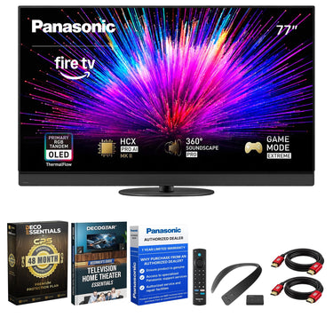 Panasonic Z95BP Series 77 inch OLED 4K UHD Smart Fire TV + WN10 Neck Speaker Bundle