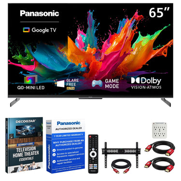 Panasonic 65" W85C 4K 3840x2160 60Hz QD-Mini LED Google TV (2026) +Mount + Guide Bundle