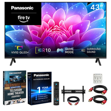Panasonic 43" S65C Full HD 1080p 60Hz QLED+ Fire TV (2026) +Mount + Guide Bundle