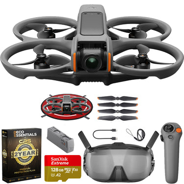 DJI Avata 2 Fly Smart Combo (Single Bat) w/ FPV Drone Goggles + RC Motion 3 Bundle
