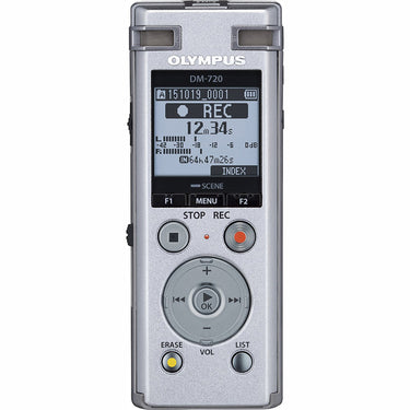 OM SYSTEM Olympus DM-720 Digital Professional Voice Recorder, Silver (V414111SU000)