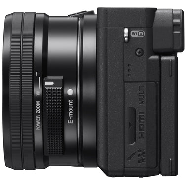 Sony a6400 4K Mirrorless Camera ILCE-6400L/B 16-50mm Lens Kit + Flash & Case Bundle