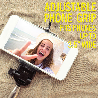 Deco Essentials Telescopic Metal 33" Selfie Stick w/ Tripod and Wireless Remote for iOS/Android