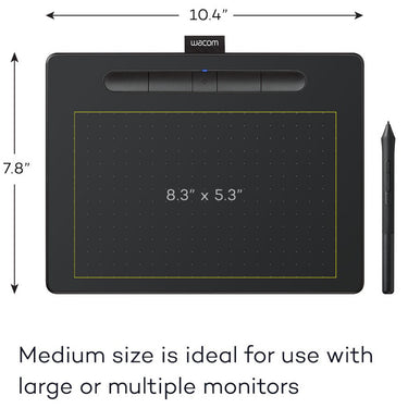 Wacom CTL6100WLK0 Intuos Creative Pen Tablet Bluetooth - Medium, Factory REFURBISHED