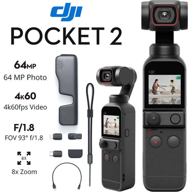 DJI Pocket 2 Touchscreen Handheld 3-Axis Gimbal Stabilizer Camera