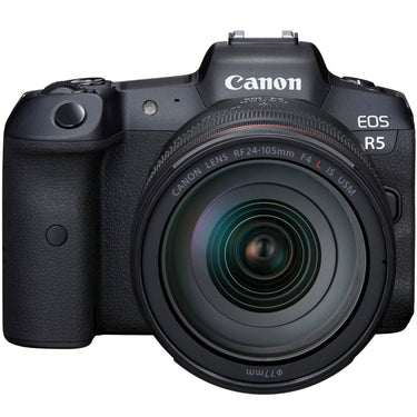 Canon EOS R5 Full Frame Mirrorless Camera w/ 8K + 24-105mm F4 L IS USM Lens Kit Bundle