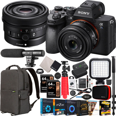 Sony a7S III Mirrorless Full Frame Camera Body +40mm F2.5 G Lens SEL40F25G Kit Bundle