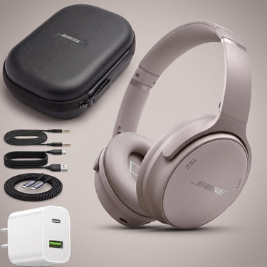 Bose QuietComfort Wireless Over-Ear Bluetooth Headphones Power Bundle