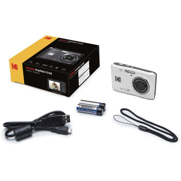 Kodak PIXPRO FZ45 16MP Digital Camera, White - FZ45WH