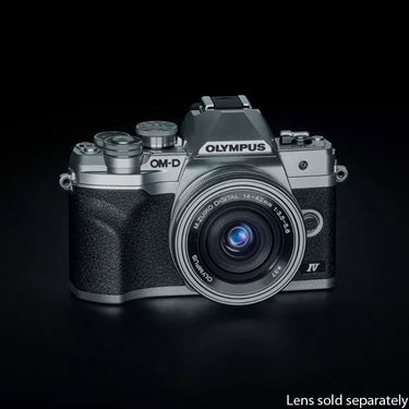 OM SYSTEM Olympus OM-D E-M10 Mark IV 20MP Digital Camera Body, Silver (V207130SU000)