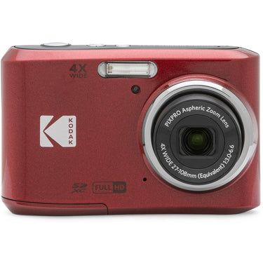 Kodak PIXPRO FZ45 16MP Digital Camera Red with Lexar 64GB Memory Card