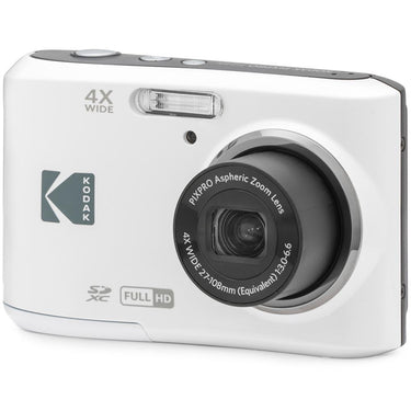 Kodak PIXPRO FZ45 16MP Digital Camera White with Lexar 64GB Memory Card