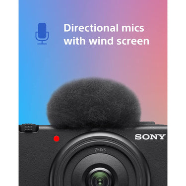 Sony ZV-1F Vlog Camera for Content Creators Vloggers +64GB Card +Camera Case +Battery