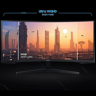 Samsung 34-inch Odyssey G5 Ultra-Wide Curved Monitor - LC34G55TWWNXZA - Open Box