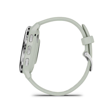Garmin Venu 3S Fitness GPS Smartwatch Steel Bezel w/ Sage Gray Case + Warranty Kit