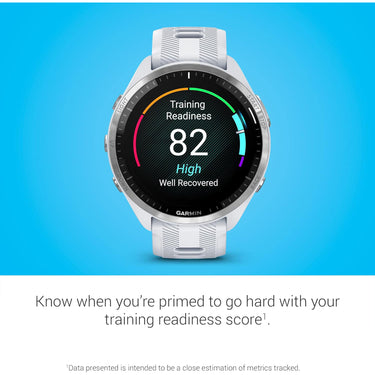 Garmin Forerunner 965 Running Smartwatch, Whitestone and Powder Gray