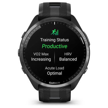 Garmin Forerunner 965 Running Smartwatch, Black and Powder Gray