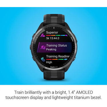 Garmin Forerunner 965 Running Smartwatch, Black and Powder Gray
