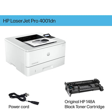 Hewlett Packard LaserJet Pro 4001dn Black and White Printer (2Z600F#BGJ) - Open Box