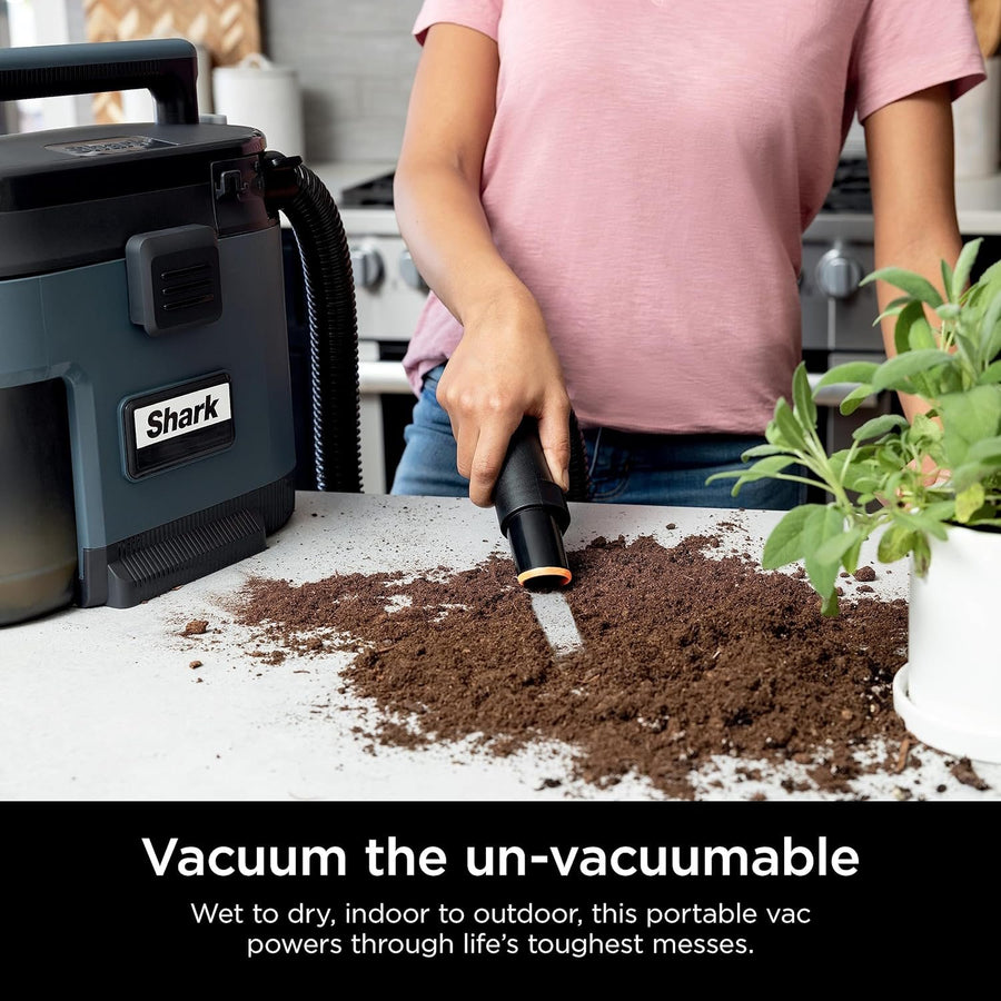Shark MessMaster 1 Gallon Portable Wet/Dry Vacuum Great for Pets, Cars - Refurbished