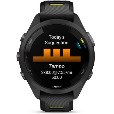 Garmin Forerunner 265S GPS Smartwatch, Black/Amp Yellow w/ Accessories Bundle